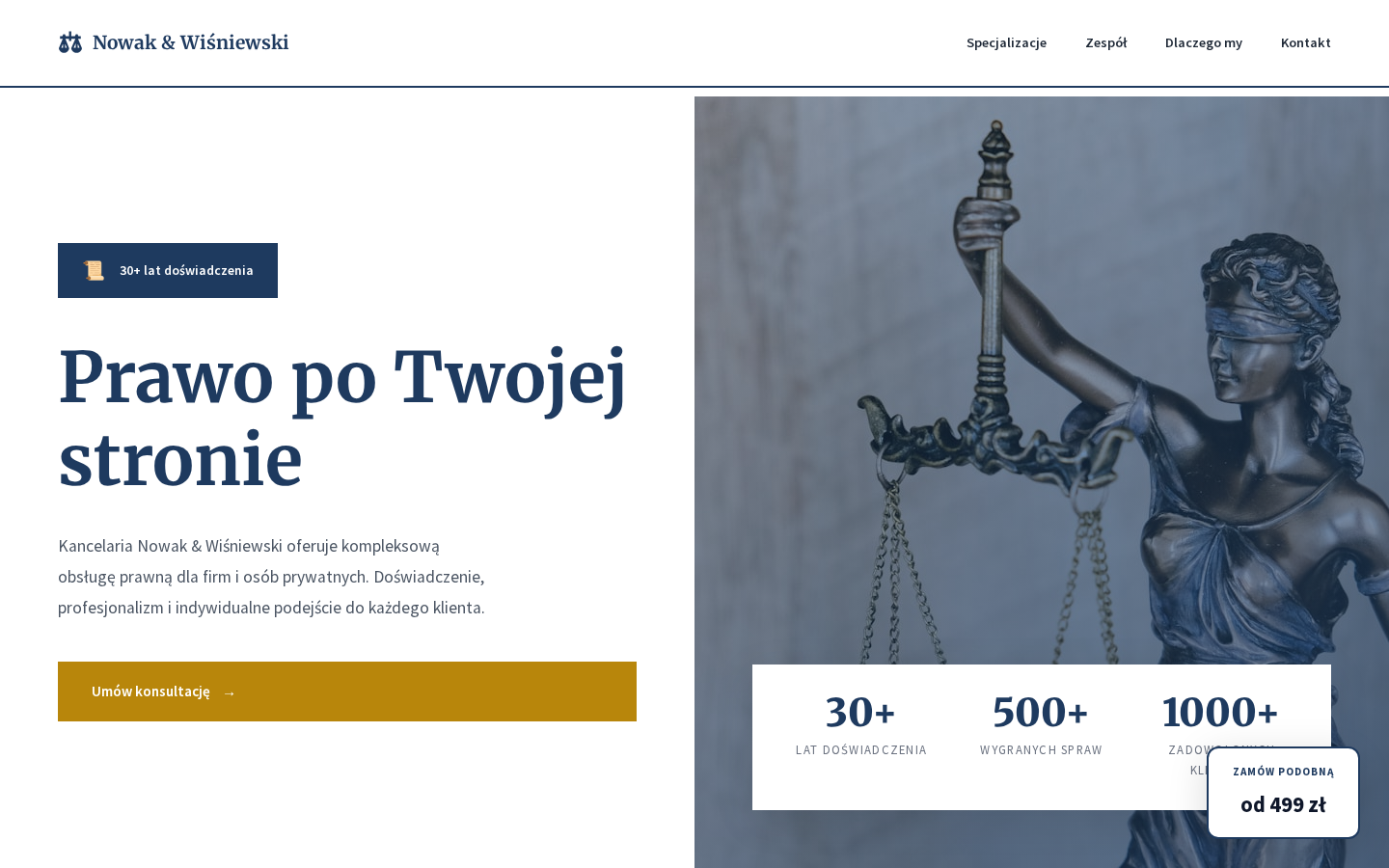 Profesjonalna strona internetowa dla kancelarii prawnej - Prawo w Dobrych Rękach